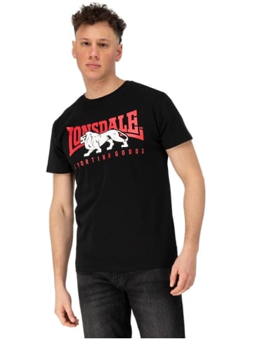 Lonsdale T-Shirt "Ervan T-Shirt Normale Passform" in Schwarz