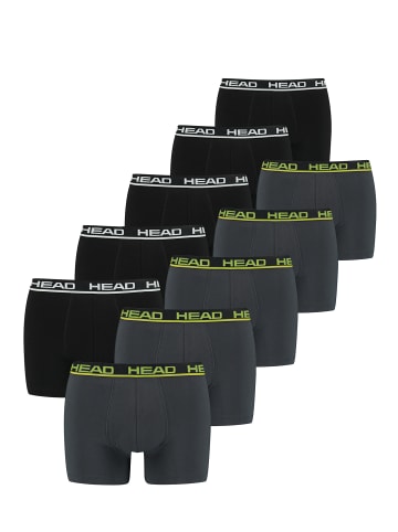 HEAD Boxershorts 10 er Pack Boxer in 223 - Black/Anthracite