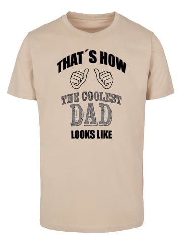 Merchcode Merchcode Herren Coolest Dad T-Shirt Round Neck in sand