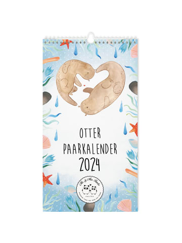 Mr. & Mrs. Panda Partnerkalender 2024 Otter Collection mit Spruch in Weiß