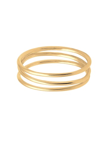 Elli Ring 925 Sterling Silber Spirale, Ring Set in Gold