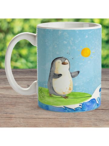 Mr. & Mrs. Panda Kindertasse Pinguin Surfer ohne Spruch in Eisblau