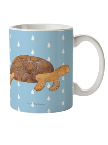 Mr. & Mrs. Panda Kaffeebecher Schildkröte MHerzieren ohne Spruch in Blau Pastell
