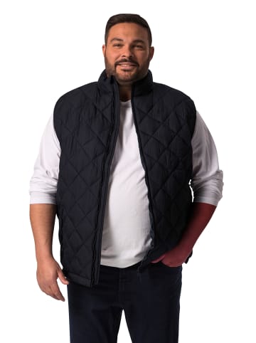 Men Plus Steppweste in navy blau