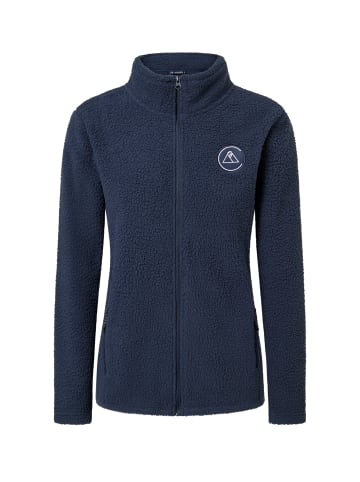 CASH-MERE.CH Retro-Fleece-Jacke aus recyceltem Polyester in Navy Blau