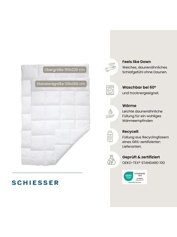 Schiesser Steppbett Feels Like Down in Weiß