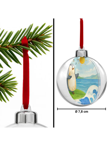 Mr. & Mrs. Panda Christbaumschmuck Pinguin Surfer Design ohne Sp... in Weiß