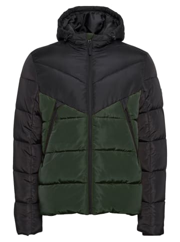 BLEND Warm Gefütterte Winter Jacke Puffer Stepp Blouson in Khaki