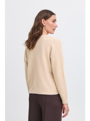 ICHI Strick-Cardigan langarm IHDASILA Loose fit in Oatmeal Melange