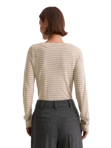 Marc O'Polo Streifen-Longsleeve regular in Light Beige