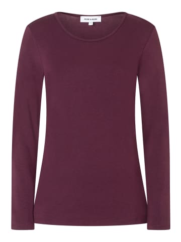 More & More Basic-Rundhalsshirt in ruby orchid