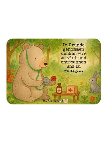 Mr. & Mrs. Panda Pinnwand Magnet Bär Arzt Design mit Spruch in Weiß