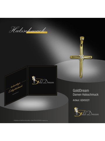 GoldDream Anhänger Gold 333 Gelbgold - 8 Karat Kreuz Kettenanhänger