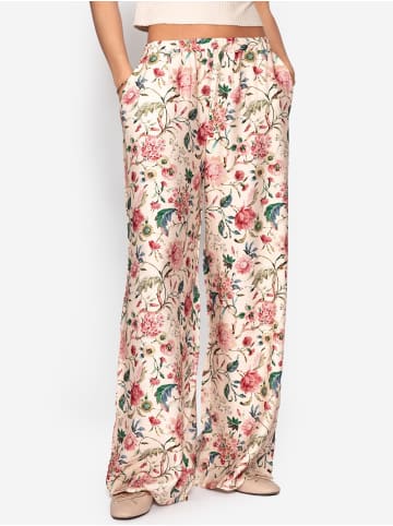 SASSYCLASSY Hose mit Blümchendruck in Beige
