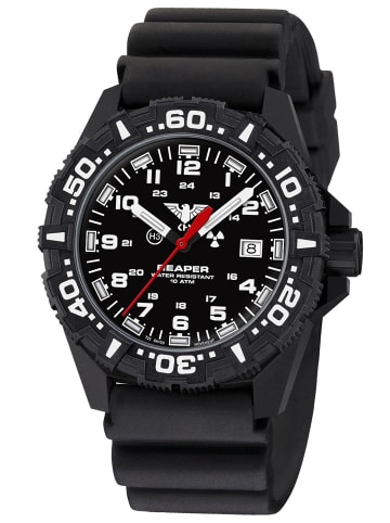 KHS Herrenuhr Reaper MKII mit Taucherband Schwarz