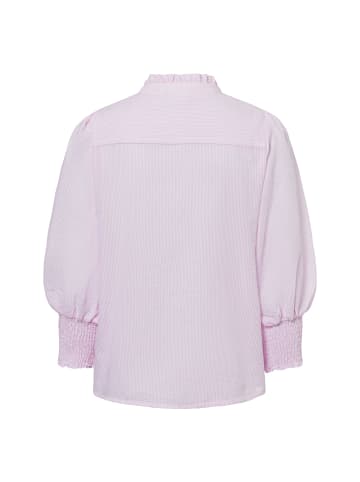 NÜMPH Bluse Nujane in rosa weiß