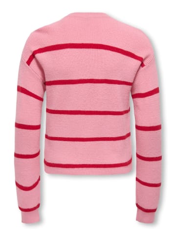 KIDS ONLY Pullover KOGFRANCA SHORT L/S STRIPE KNT in sea pink