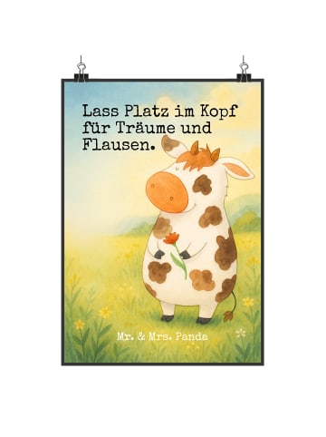 Mr. & Mrs. Panda Print Kuh Design mit Spruch in Weiß