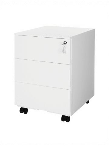 SONGMICS 3er-Set: Aktenschrank Berend in Weiß - (B)39 x (H)54 x (T)45 cm