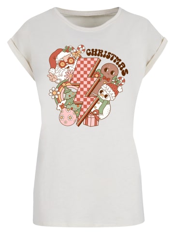 F4NT4STIC T-Shirt Groovy Weihnachten Flash Cozy Vibes in Whitesand