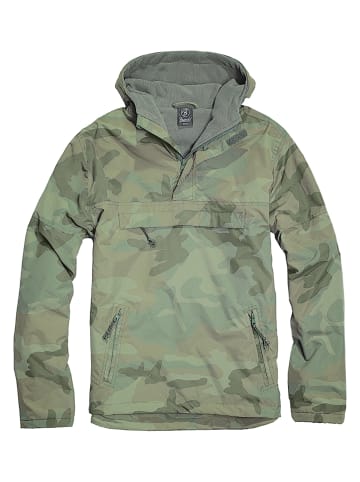 Brandit Brandit Herren Fleece Pull Over Windbreaker in olive camo