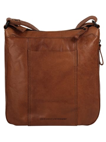 SPIKES & SPARROW Umhängetasche echt Leder in cognac
