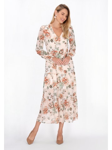 Usha Dress in cream multicolor