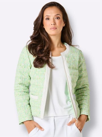 creation L Daunen-Steppjacke in reseda-ecru-bedruckt