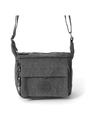 Bag Street Handtasche, Abendtasche Nylon grau ca. 17cm