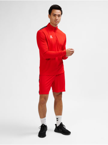 Hummel Halbreißverschluss Sweatshirt Hmlauthentic Herren in TRUE RED