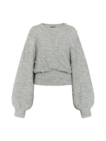 faina Damen Strickpullover in Hellgrau Melange