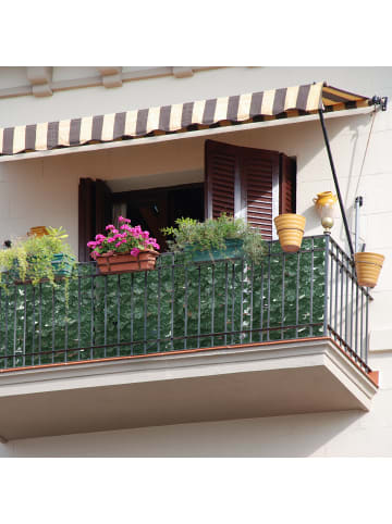 relaxdays 24 x Sichtschutz "Efeu" in Dunkelgrün - (B)50 x (H)50 cm