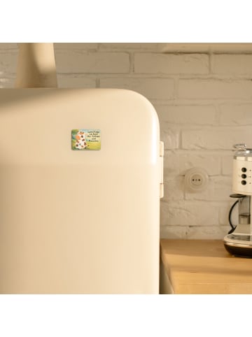 Mr. & Mrs. Panda Kühlschrankmagnet Kuh Design mit Spruch in Weiß