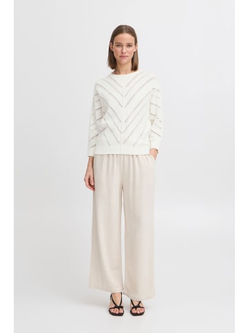 b.young V-Ausschnitt-Pullover in Weiß