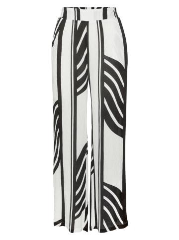 s.Oliver Palazzohose in creme-schwarz bedruckt
