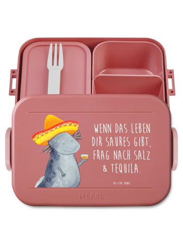 Mr. & Mrs. Panda Bentobox Axolotl Tequila Motiv mit Spruch in Rot Pastell