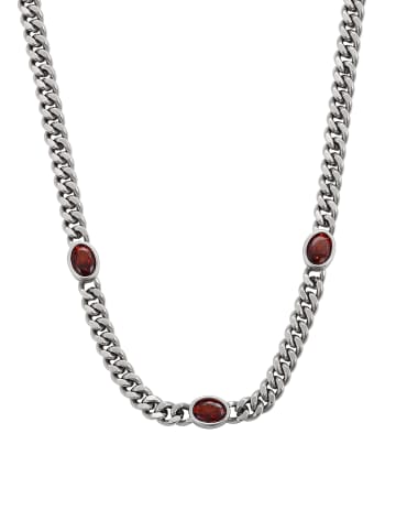 faina Women Necklace in Silver Red