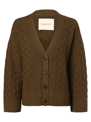 Gant Strickjacke in khaki