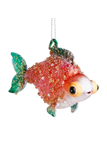 Butlers Baumanhänger HANG ON Fisch mit Perlen in Orange