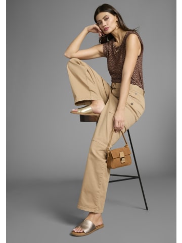 Laura Scott T-Shirt in camel-braun