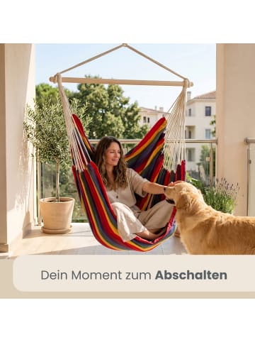 AMANKA XXL Hängesessel 185x130cm bis 150kg - 2 Personen Schwebesessel Hängestuhl Garten
