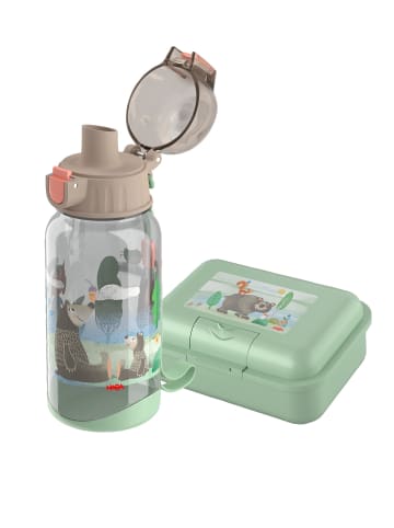 Haba Geschirr-Set Trinkflasche & Brotdose im Doppelpack in Wald