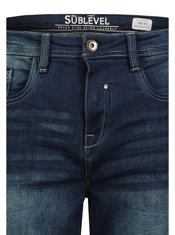 Sublevel Sommerliche Gerade Shorts Basic 5 Pocket in Blau-2
