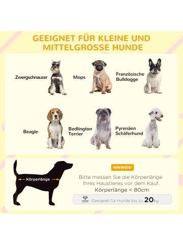 Pawhut Hundehütte 109L x 79B x 72H cm