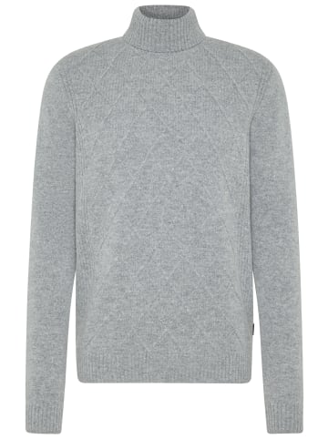 Bugatti Rollkragen Pullover in hellgrau