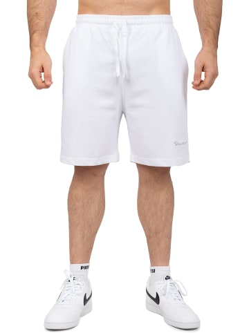 Reichstadt Herren Regular Fit Shorts Marken-Stick in White