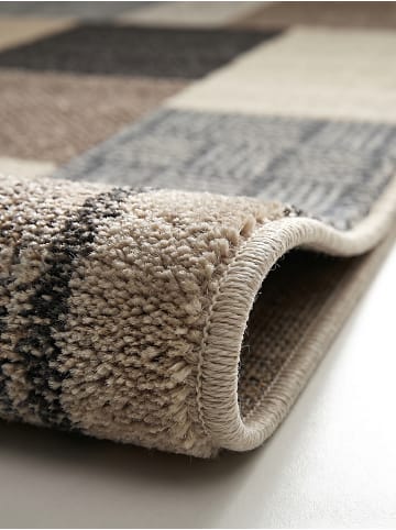 KADIMA DESIGN Kurzflorteppich Patchwork pflegeleicht Wohnzimmer Schlafzimmer Flur in Beige