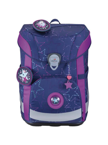 DerDieDas derdiedas Schulranzen Set 5-tlg. ErgoFlex Easy LED Dancing Star in lila