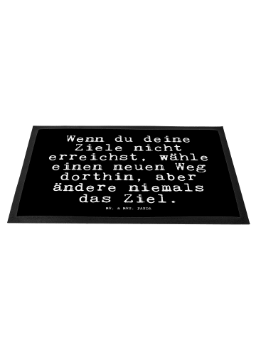 Mr. & Mrs. Panda Fußmatte Wenn du deine Ziele... mit Spruch in Schwarz