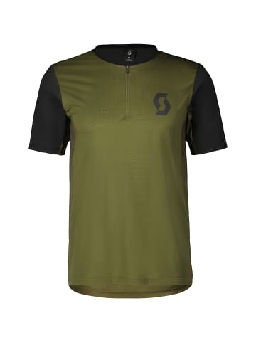 SCOTT M TRAIL VERTIC ZIP S/SL SHIRT in Schwarz
